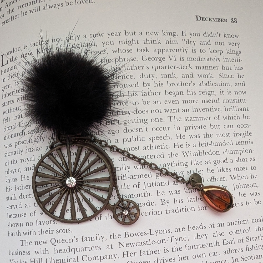 Black and Silver Bicycle Charm